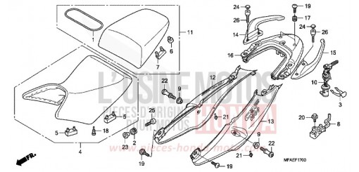 SITZ/WINDLAUF, HINTEN CBF1000A de 2010